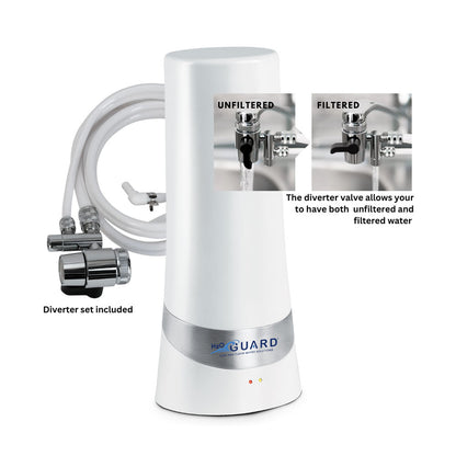 Countertop Water Filter – 2 Filtration Level Options and Cartridge Replacement Indicator