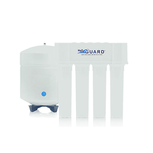 H2OGuard® 4 Stage Reverse Osmosis System with Drop-in Cartridges and Chrome-Plated, Lead-Free Faucet